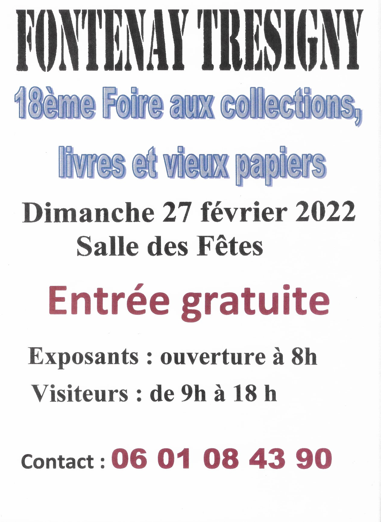Affiche Foire aux Collections et Vieux Papiers